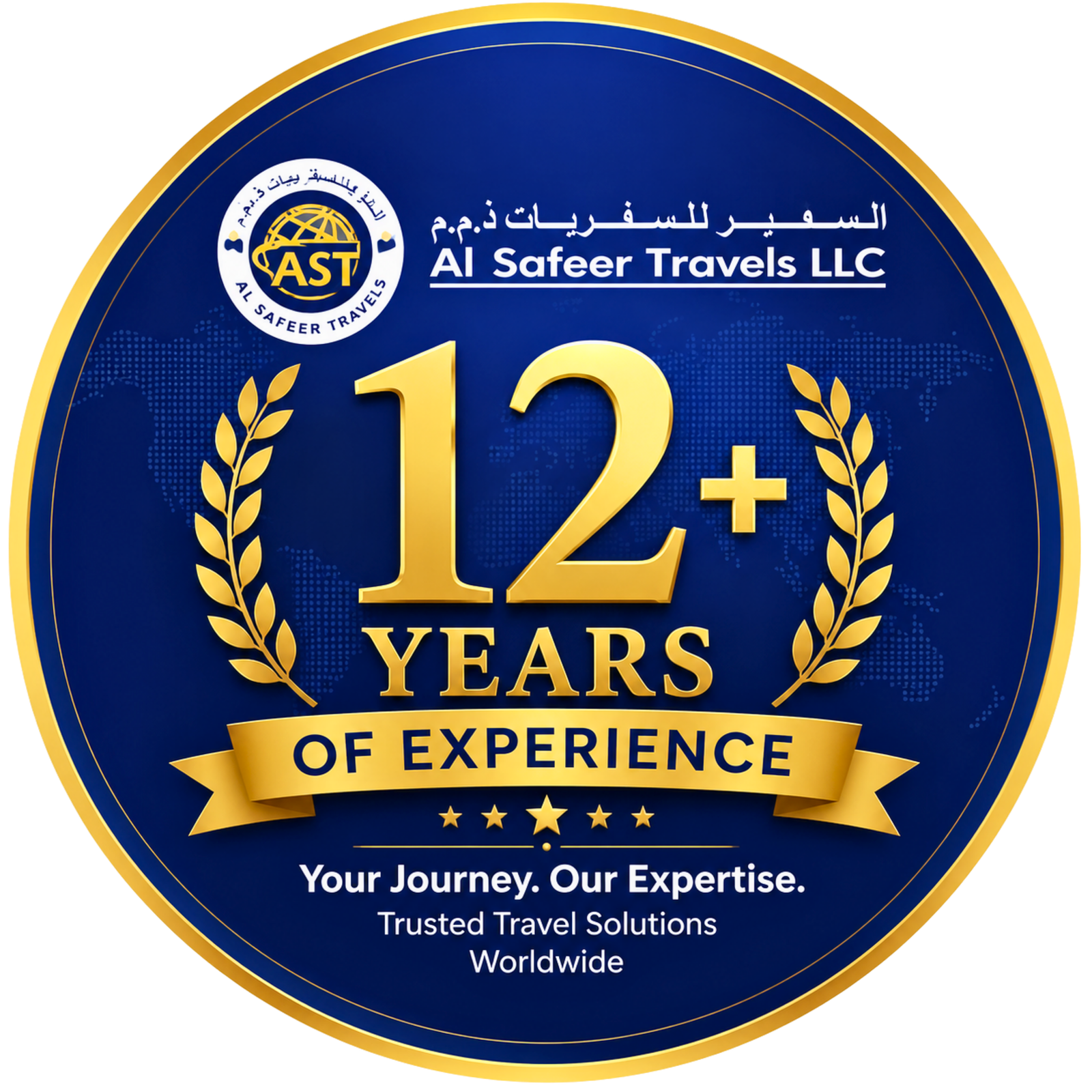 12+ Years of Experience — Al Safeer Travels LLC